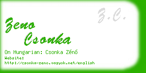 zeno csonka business card